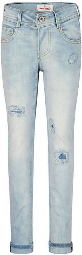 VINGINO skinny jeans light vintage Blauw Jongens Stretchdenim 176