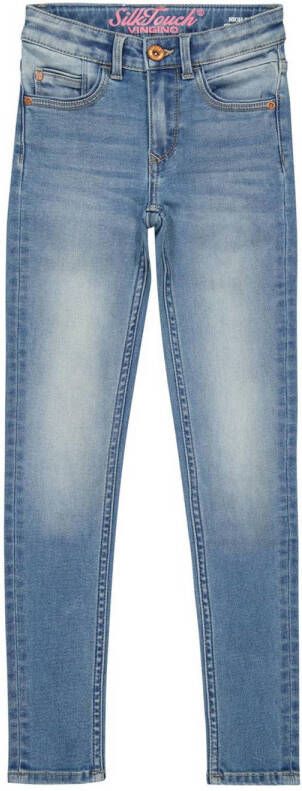 VINGINO skinny jeans old vintage Blauw Meisjes Stretchdenim 146