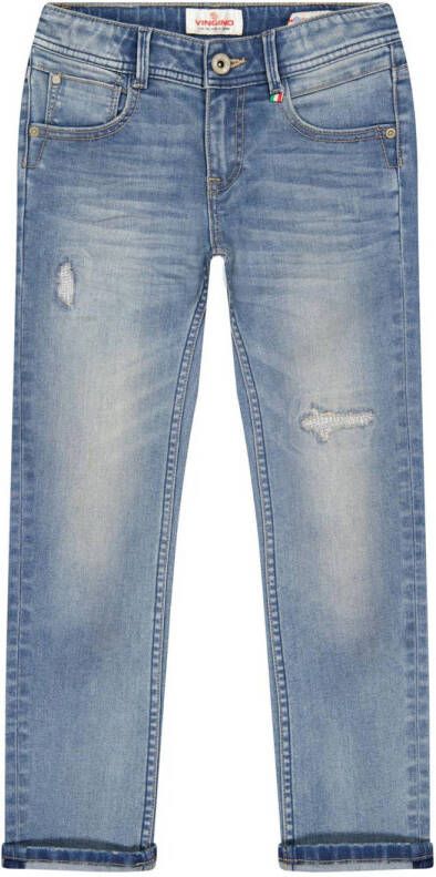 VINGINO slim fit jeans Danny cruziale blue Blauw Jongens Stretchdenim 104
