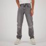 Vingino straight fit jeans Peppe met slijtage light grey - Thumbnail 2