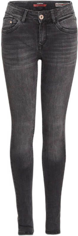 VINGINO super skinny jeans Bianca black vintage Zwart Meisjes Stretchdenim 164