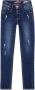 VINGINO super skinny jeans Bianca dark vintage Blauw Meisjes Stretchdenim 128 - Thumbnail 1