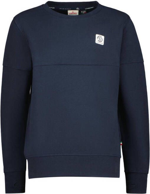 VINGINO sweater donkerblauw Effen 140 | Sweater van