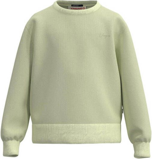 VINGINO sweater licht limegroen Effen 116 | Sweater van