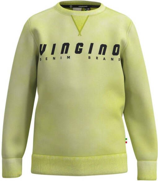 Vingino sweater met logo licht neon groen