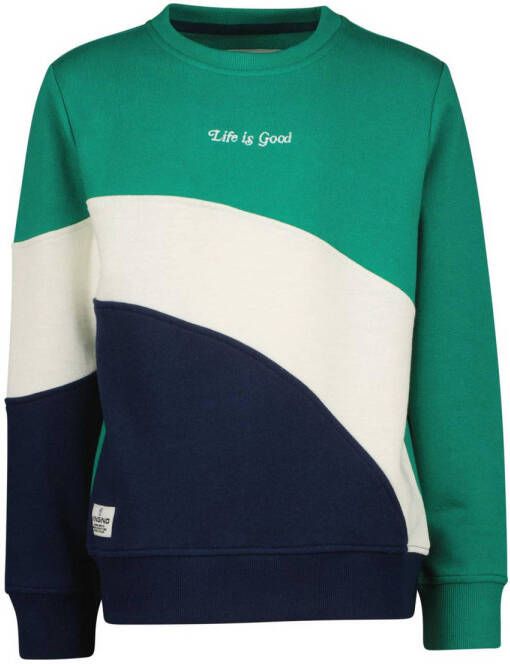 Vingino sweater NAR groen ecru donkerblauw