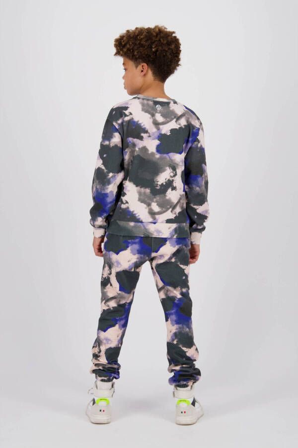 VINGINO sweater Naros met camouflageprint zwart blauw Camouflage 140