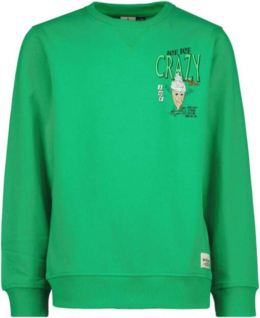 VINGINO sweater NART met backprint kikkergroen Backprint 116