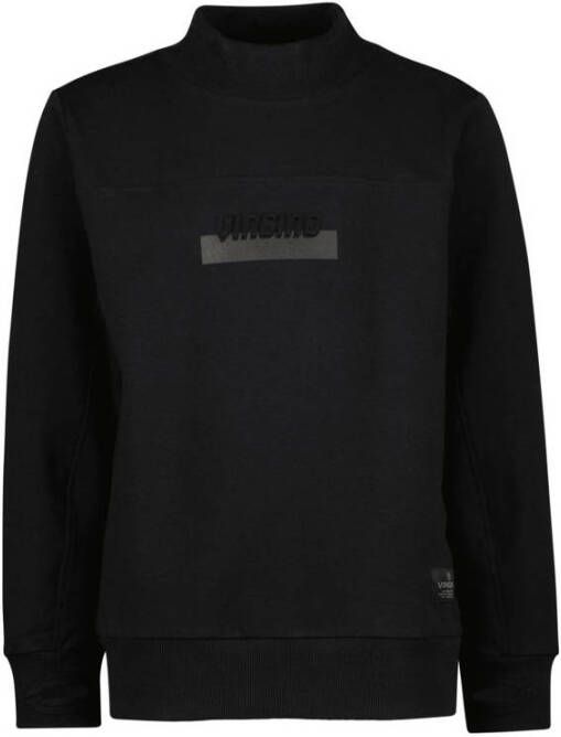 Vingino sweater Nevoh met printopdruk zwart