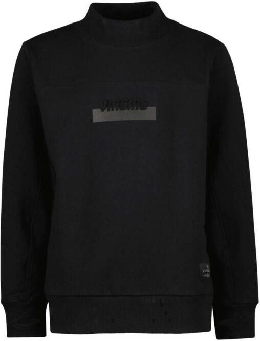 Vingino sweater Nevoh met printopdruk zwart