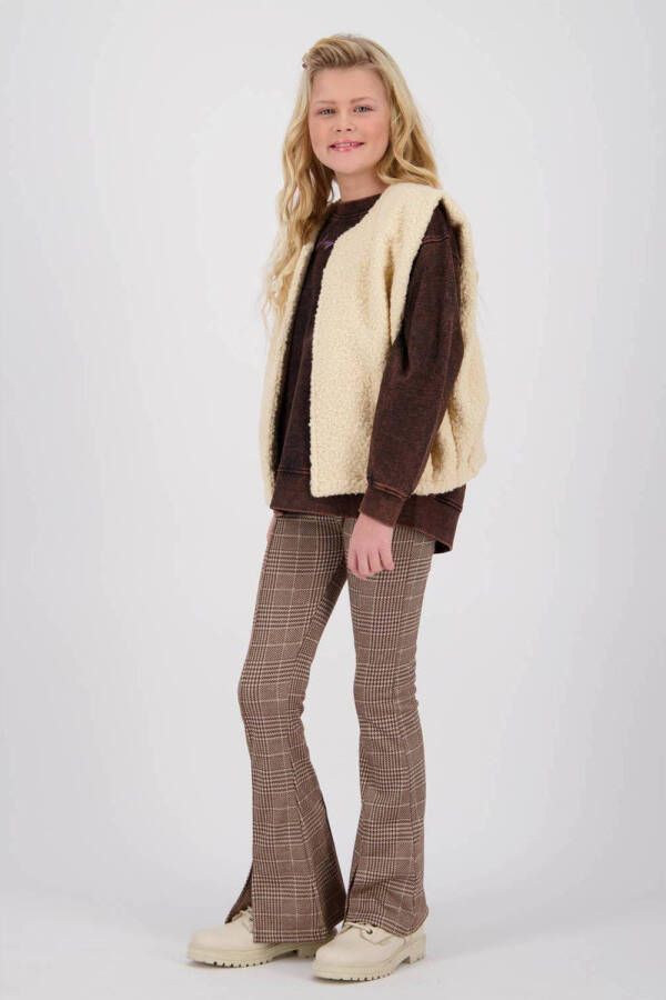 VINGINO sweater Nine bruin Effen 116 | Sweater van