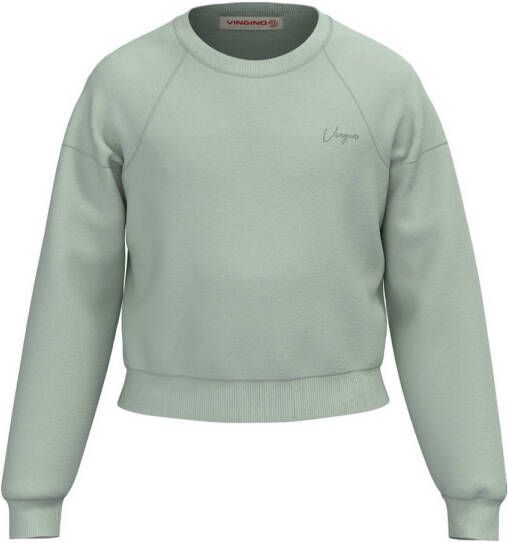 VINGINO sweater zachtgroen Effen 104 | Sweater van
