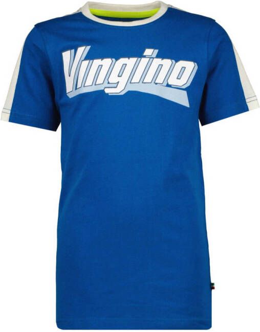 Vingino T-shirt Hachiro met logo hardblauw wit
