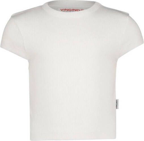 VINGINO T-shirt HAMY wit Meisjes Stretchkatoen Ronde hals 116