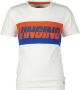 VINGINO T-shirt Harco met logo wit oranje blauw Jongens Katoen Ronde hals 104 - Thumbnail 1
