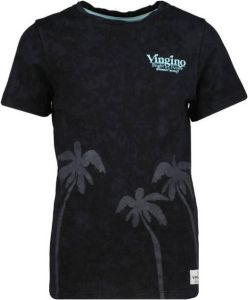 Vingino T-shirt Havairo met printopdruk zwart