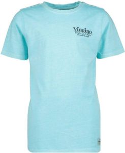 Vingino T-shirt Haver met tekst lichtblauw