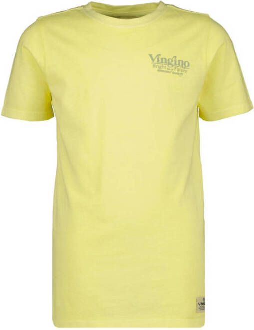 VINGINO T-shirt Haver met tekst lichtgeel Jongens Katoen Ronde hals Tekst 116
