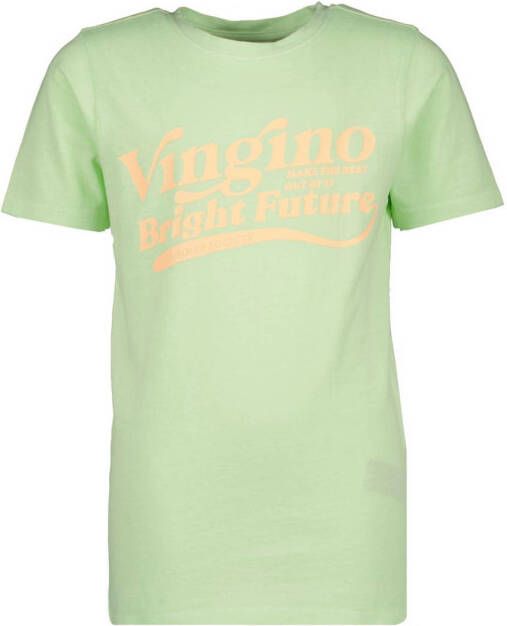 Vingino T-shirt Hazu met logo neon groen