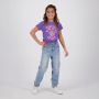 VINGINO T-shirt Helianne met tekst paars Meisjes Katoen Ronde hals Tekst 104 - Thumbnail 1
