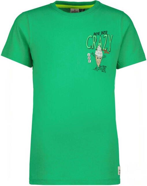 VINGINO T-shirt HESK met backprint felgroen Jongens Katoen Ronde hals Backprint 116
