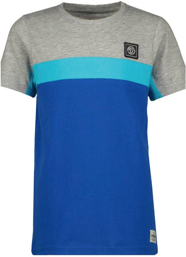 Vingino T-shirt HETTIN hardblauw lichtblauw grijs melange