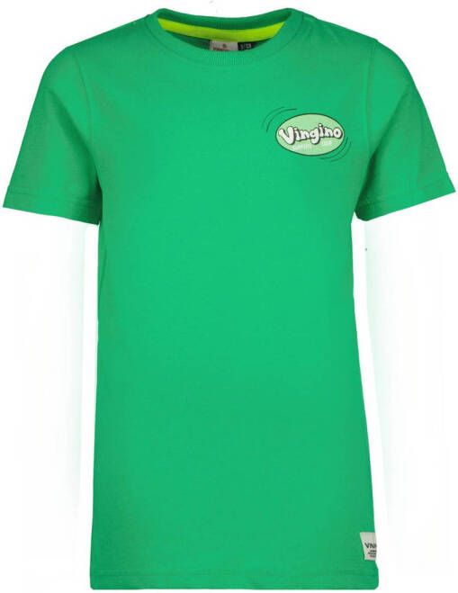 VINGINO T-shirt HILANO met printopdruk offwhite Wit Jongens Katoen Ronde hals 104