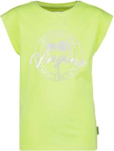 Vingino T-shirt Hilsa met logo neon geel