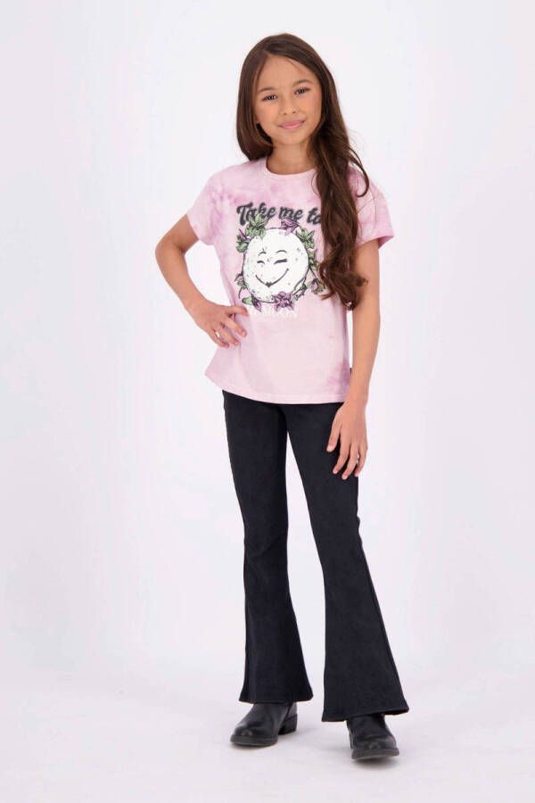 VINGINO T-shirt Hira met printopdruk roze Meisjes Stretchkatoen Ronde hals 104