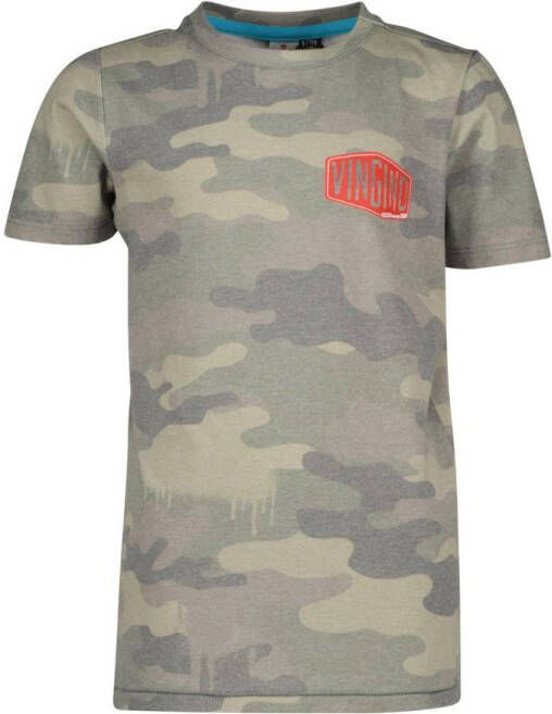 Vingino T-shirt Hup met camouflageprint groen