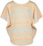 VINGINO T-shirt ILANA met all over print lichtblauw oranje Meisjes Viscose Boothals 110 - Thumbnail 1