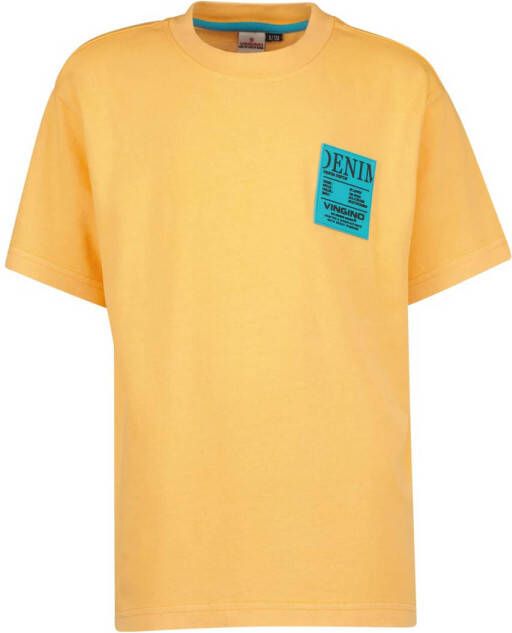 VINGINO T-shirt JAVEY met printopdruk oranje Jongens Katoen Ronde hals 128