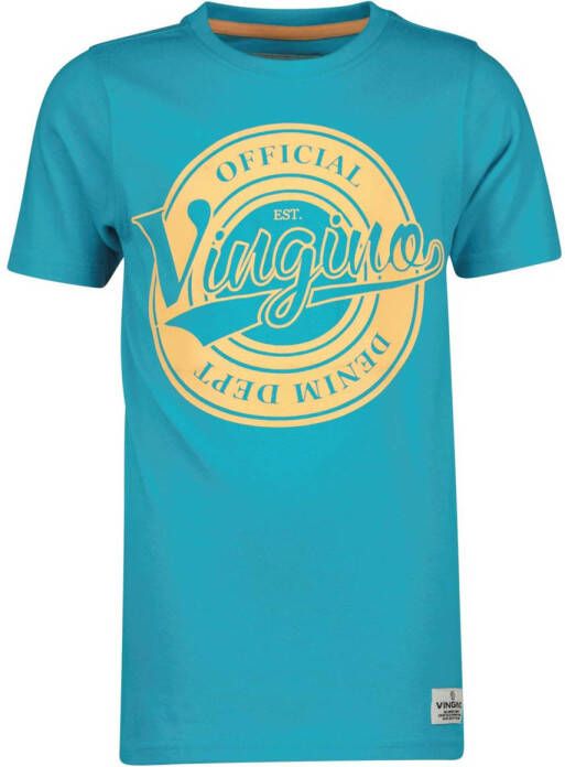 Vingino T-shirt JOSH met printopdruk arctic blauw