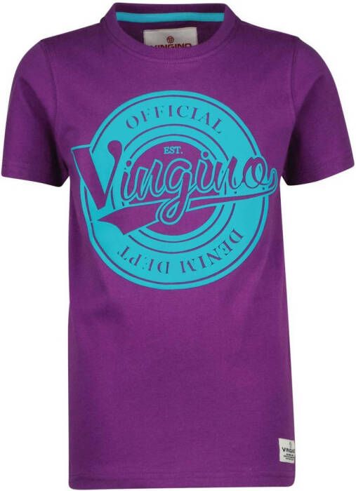 Vingino T-shirt JOSH met printopdruk paars
