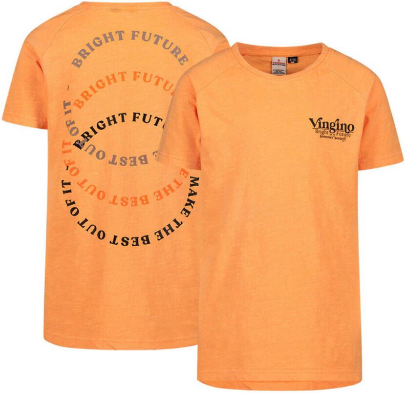 Vingino T-shirt met backprint oranje