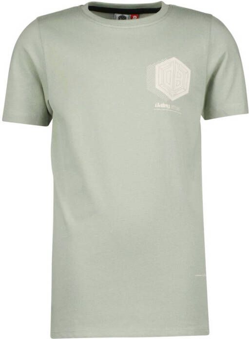 VINGINO T-shirt met logo groen Jongens Katoen Ronde hals Logo 140