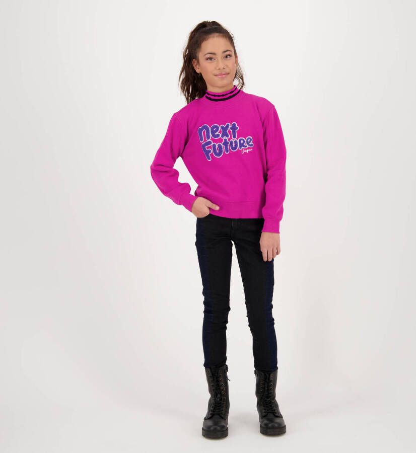 VINGINO sweater Nendaly met printopdruk roze Printopdruk 116 - Foto 2