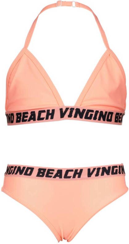 VINGINO triangel bikini ZEMRA zalmroze Meisjes Polyamide Logo 152