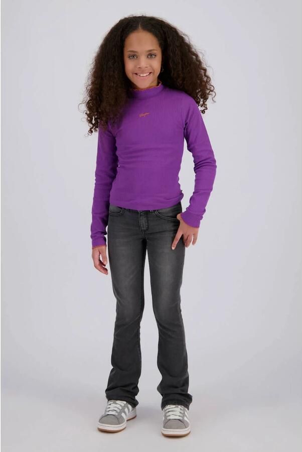 Vingino aansluitende longsleeve met tekst paars