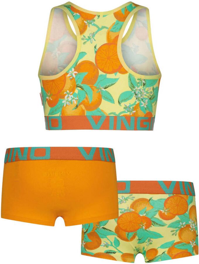 Vingino bh top + 2 shorts oranje geel - Foto 3