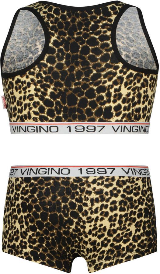 Vingino bh top + short panterprint bruin zwart - Foto 3