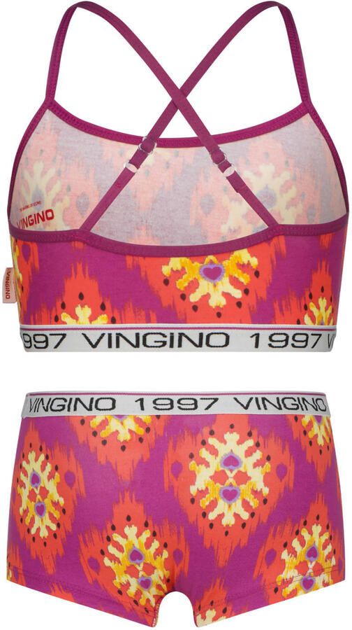 Vingino bh top + short roze rood geel - Foto 3