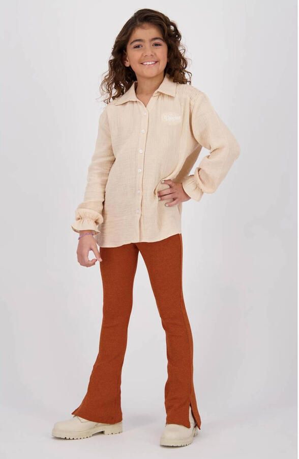 VINGINO blouse Lasley beige Meisjes Katoen V-hals Effen 152 - Foto 4