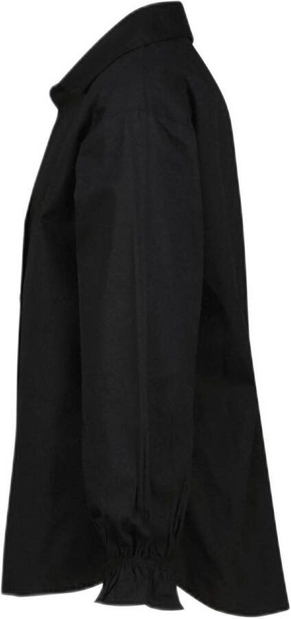 VINGINO blouse Lolely met ruches zwart Meisjes Katoen Button down Effen 104 - Foto 2