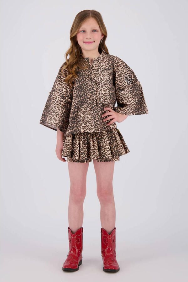 Vingino skort met panterprint bruin