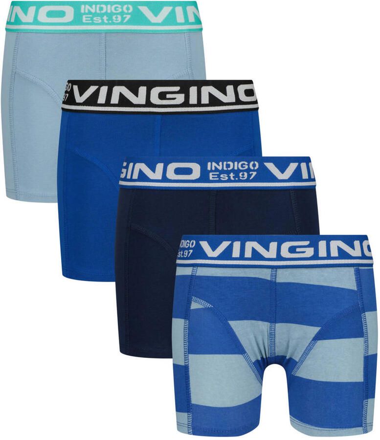 Vingino boxershort blauw (set van 4)