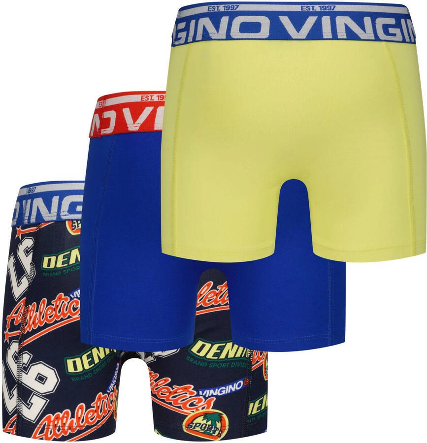 Vingino boxershort blauw geel multicolor (set van 3) - Foto 3