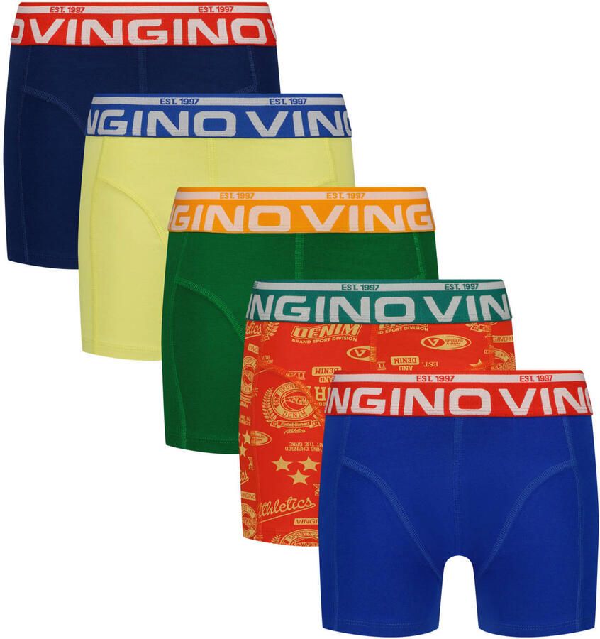 Vingino boxershort donkerblauw multicolor (set van 5)