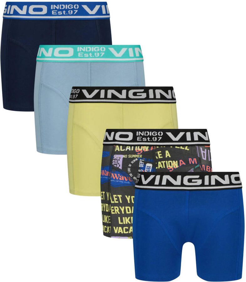 Vingino boxershort geel multicolor (set van 5)