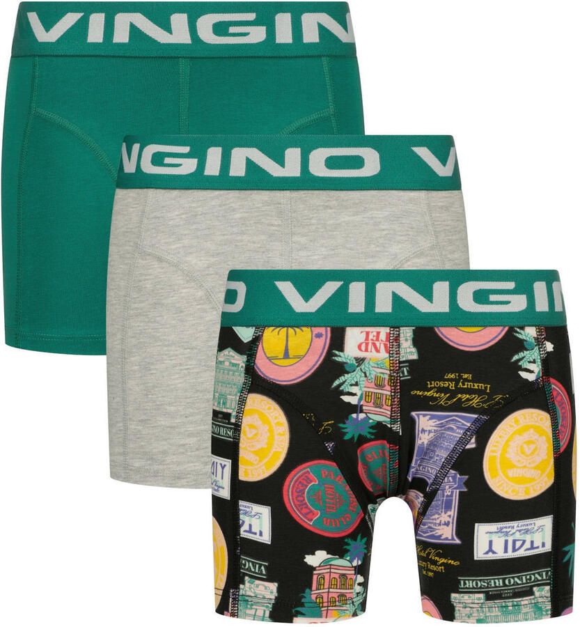 Vingino boxershort groen multicolor (set van 3)